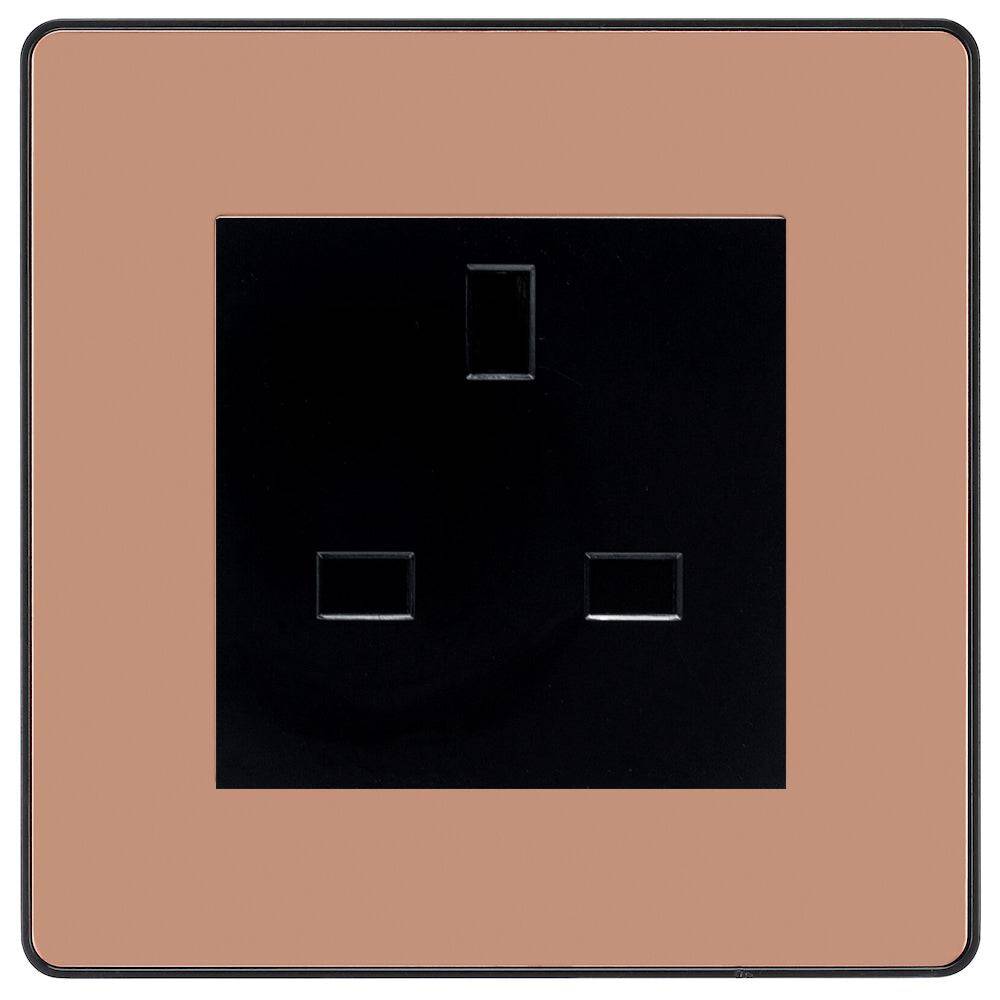 Evolve Polycarbonate Polished Copper 13A Unswitched Socket PCDCP13AUSSB - The Switch Depot