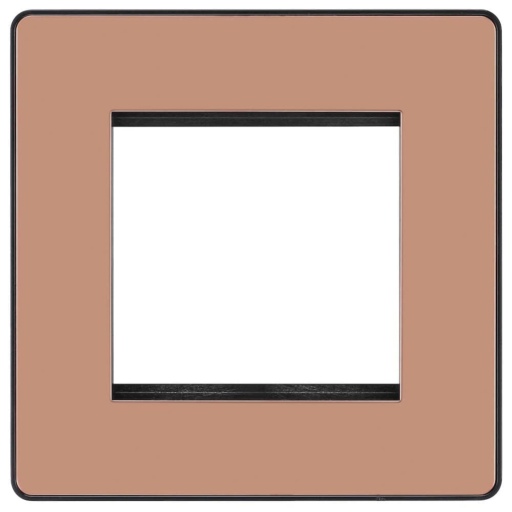 Evolve Polycarbonate Polished Copper 2G Euro Plate PCDCPEMS2B - The Switch Depot