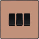 Evolve Polycarbonate Polished Copper 3G Light Switch PCDCP43B - The Switch Depot