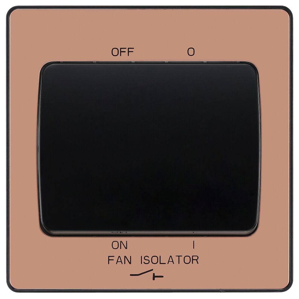 Evolve Polycarbonate Polished Copper Fan Isolator Switch PCDCP15B - The Switch Depot