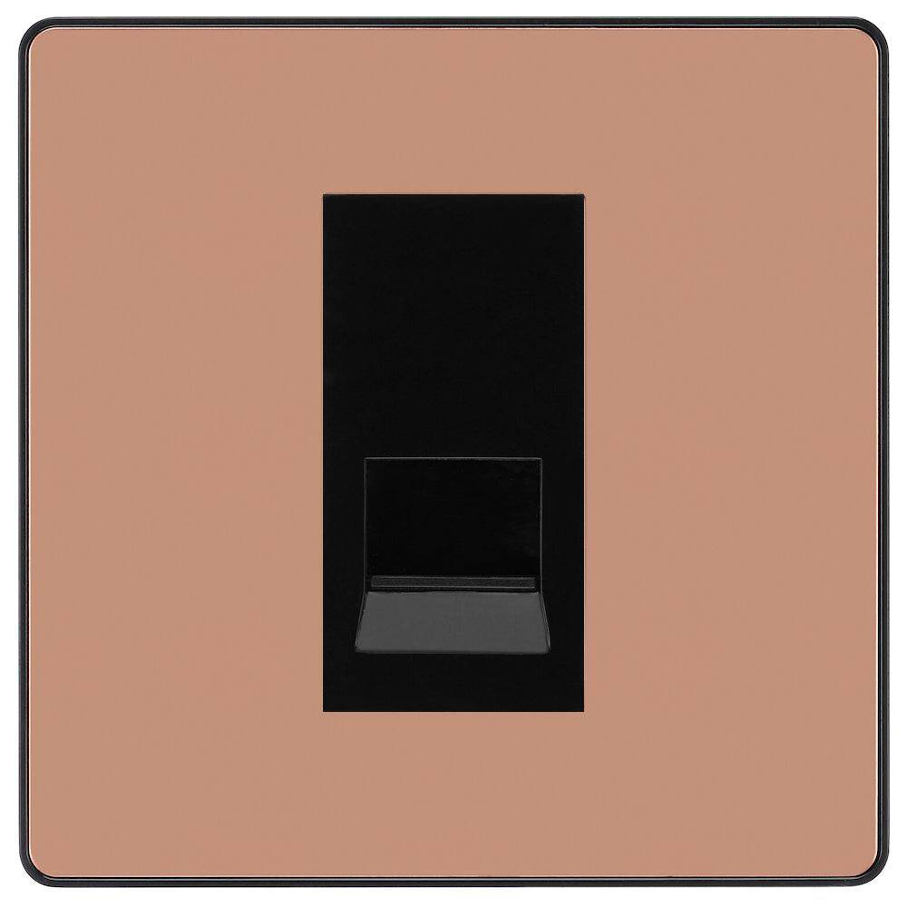 Evolve Polycarbonate Polished Copper Slave Telephone Socket PCDCPBTS1B - The Switch Depot