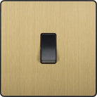 Evolve Polycarbonate Satin Brass 1G Light Switch PCDSB12B - The Switch Depot