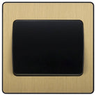 Evolve Polycarbonate Satin Brass 1G Wide Rocker Light Switch PCDSB12WB - The Switch Depot
