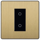 Evolve Polycarbonate Satin Brass Single Secondary Touch Dimmer Switch PCDSBTDS1B - The Switch Depot