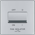 BG Screwless Polished Chrome Fan Isolator Switch FPC15 - The Switch Depot