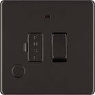 BG Screwless Black Nickel 13A Switched Spur with Neon & Flex Outlet FBN53 - The Switch Depot