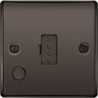 Nexus Metal Black Nickel 13A Unswitched Spur with Flex Outlet NBN55 - The Switch Depot