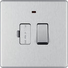 BG Screwless Brushed Steel 13A Switched Spur with Neon FBS52 - The Switch Depot