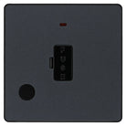 Evolve Polycarbonate Matt Grey 13A Unswitched Spur with Neon and Flex Outlet PCDMG54B - The Switch Depot