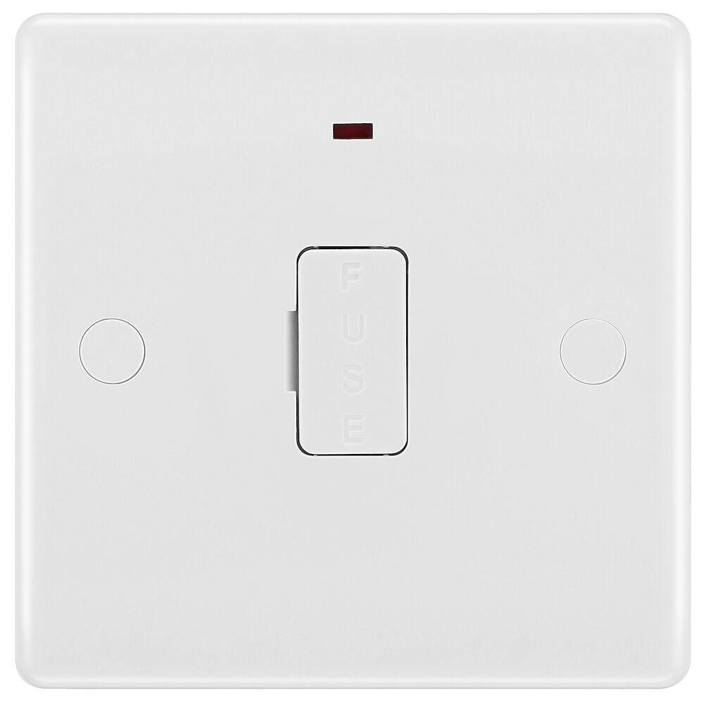 BG Moulded White PVC 13A Unswitched Spur with Neon 856 - The Switch Depot