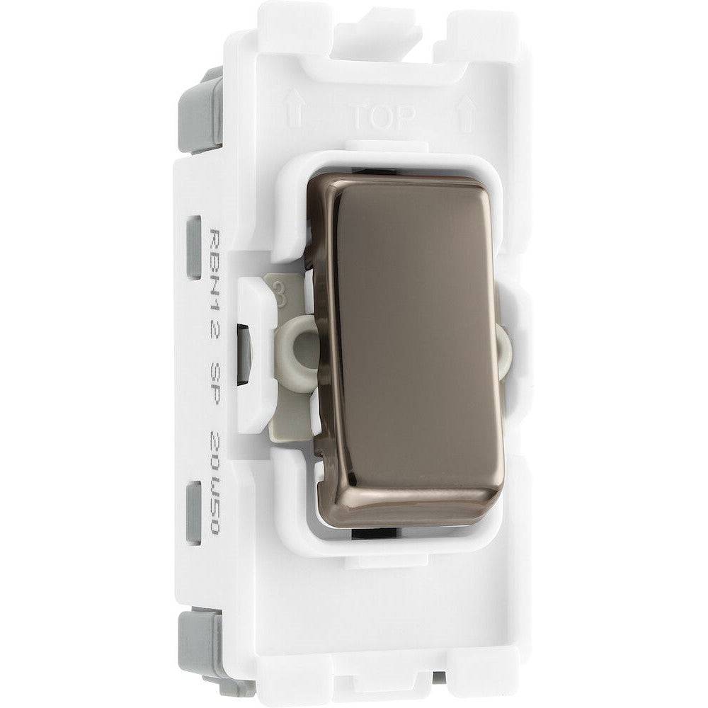 BG Black Nickel 20A 2 Way Grid Module RBN12 - The Switch Depot