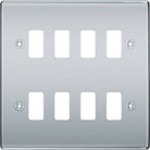 Nexus Metal Polished Chrome 8G Grid Plate RNPC8 - The Switch Depot