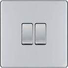 BG Screwless Polished Chrome 2W & Intermediate Light Switch FPC2WINT - The Switch Depot