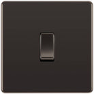 BG Screwless Black Nickel 1G Light Switch FBN12 - The Switch Depot