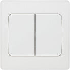 Evolve Polycarbonate Pearlescent White 2G Wide Rocker Light Switch PCDCL42WW - The Switch Depot