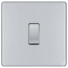 BG Screwless Polished Chrome 1G Light Switch FPC12 - The Switch Depot