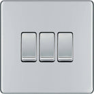 BG Screwless Polished Chrome 3G Light Switch FPC43 - The Switch Depot