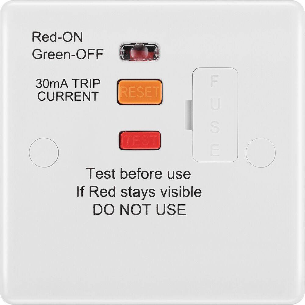 BG Moulded White PVC 13A Fused Connection Unit 855RCD - The Switch Depot