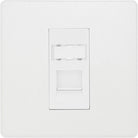 Evolve Polycarbonate Pearlescent White Cat5e Data Outlet Socket PCDCLRJ451W - The Switch Depot
