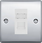 Nexus Metal Polished Chrome Cat6 Data Outlet Socket NPCRJ4516W - The Switch Depot