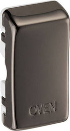 BG Black Nickel Engraved 'Oven' Grid Rocker Cap RROVBN - The Switch Depot