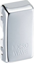 BG Polished Chrome Engraved 'Microwave' Grid Rocker Cap RRMWPC - The Switch Depot