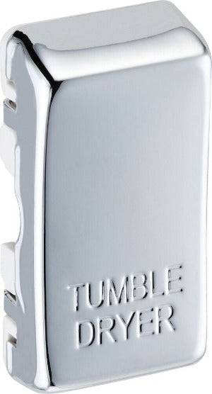 BG Polished Chrome Engraved 'Tumble Dryer' Grid Rocker Cap RRTDPC - The Switch Depot