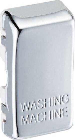 BG Polished Chrome Engraved 'Washing Machine' Grid Rocker Cap RRWMPC - The Switch Depot