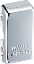 BG Polished Chrome Engraved 'Waste Disposal' Grid Rocker Cap RRWDISPC - The Switch Depot