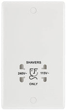 BG Moulded White PVC Shaver Socket 820 - The Switch Depot