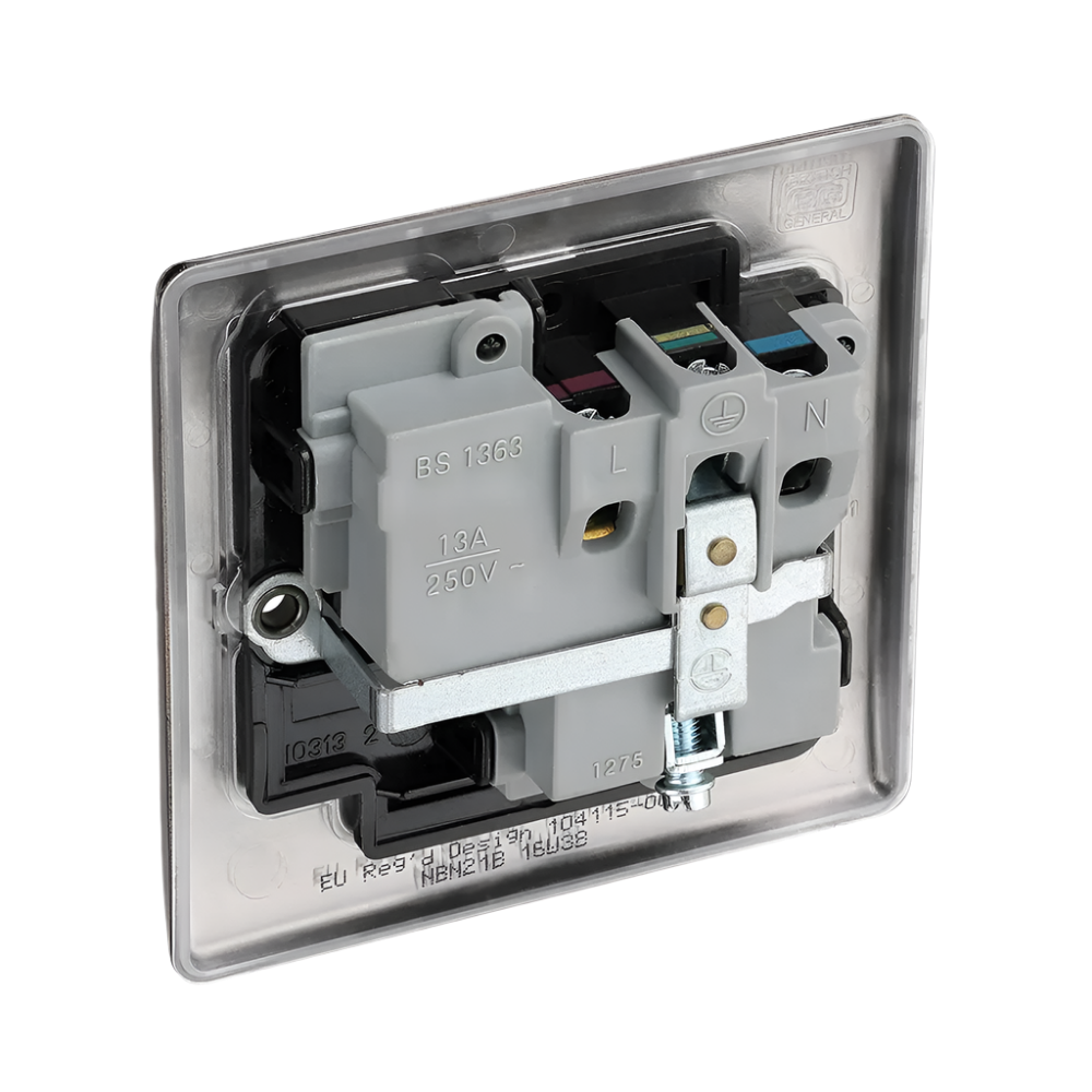 Nexus Metal Black Nickel Single Socket NBN21B - The Switch Depot