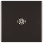 BG Screwless Black Nickel TV Socket FBN60 - The Switch Depot