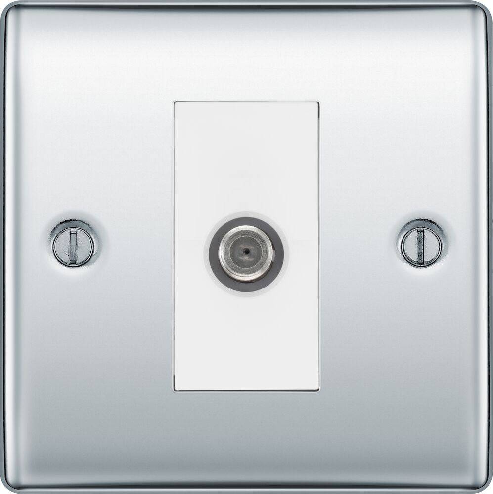 Nexus Metal Polished Chrome Satellite Socket NPC64W - The Switch Depot