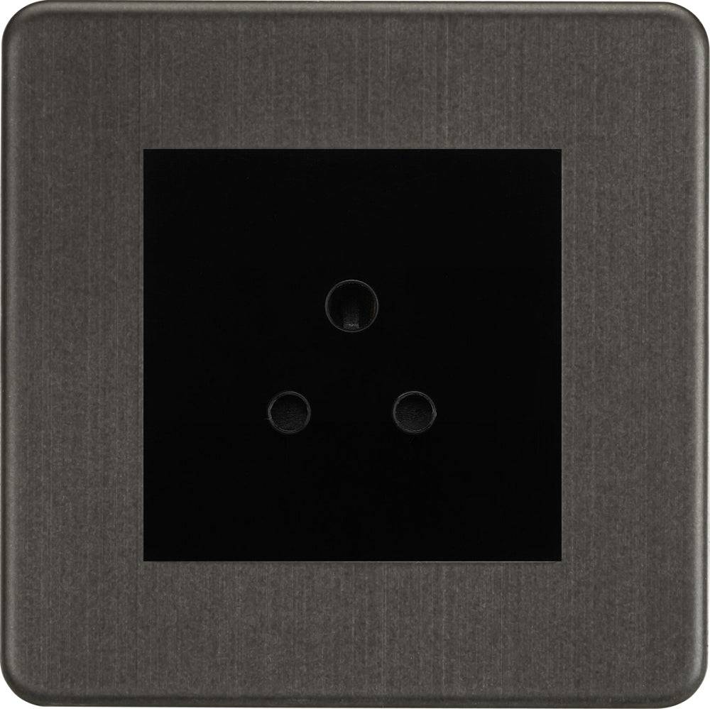 Knightsbridge Screwless Smoked Bronze 5A Unswitched Socket SF5AMSBB - The Switch Depot