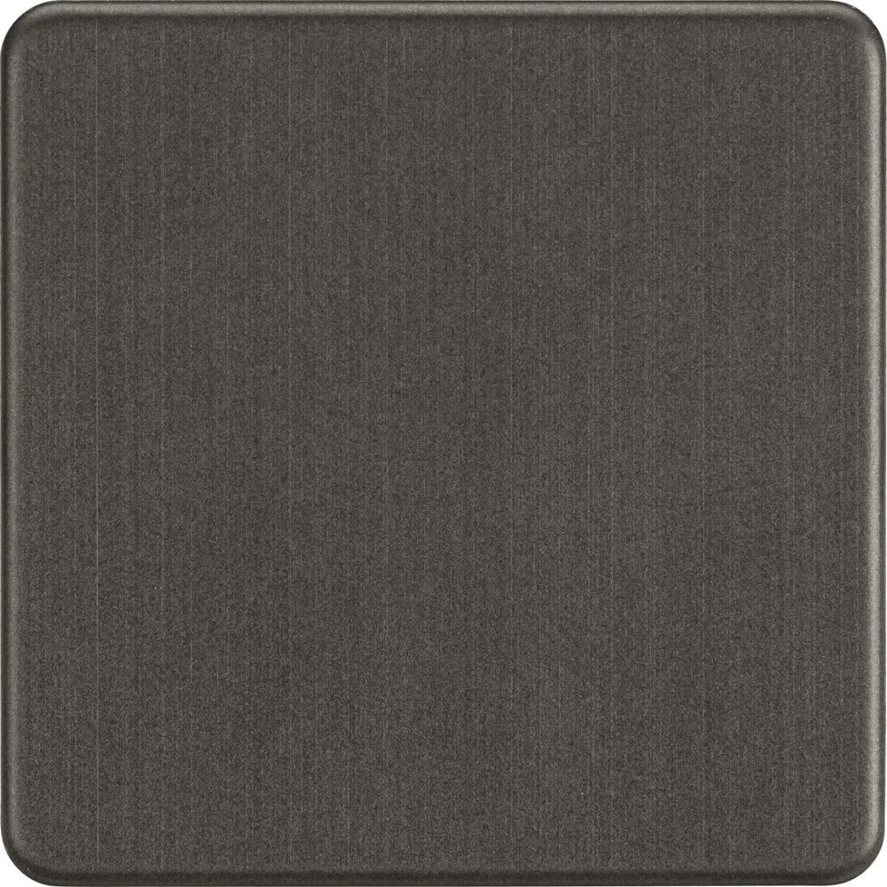 Knightsbridge Screwless Smoked Bronze Single Blank Plate SF8350SB - The Switch Depot