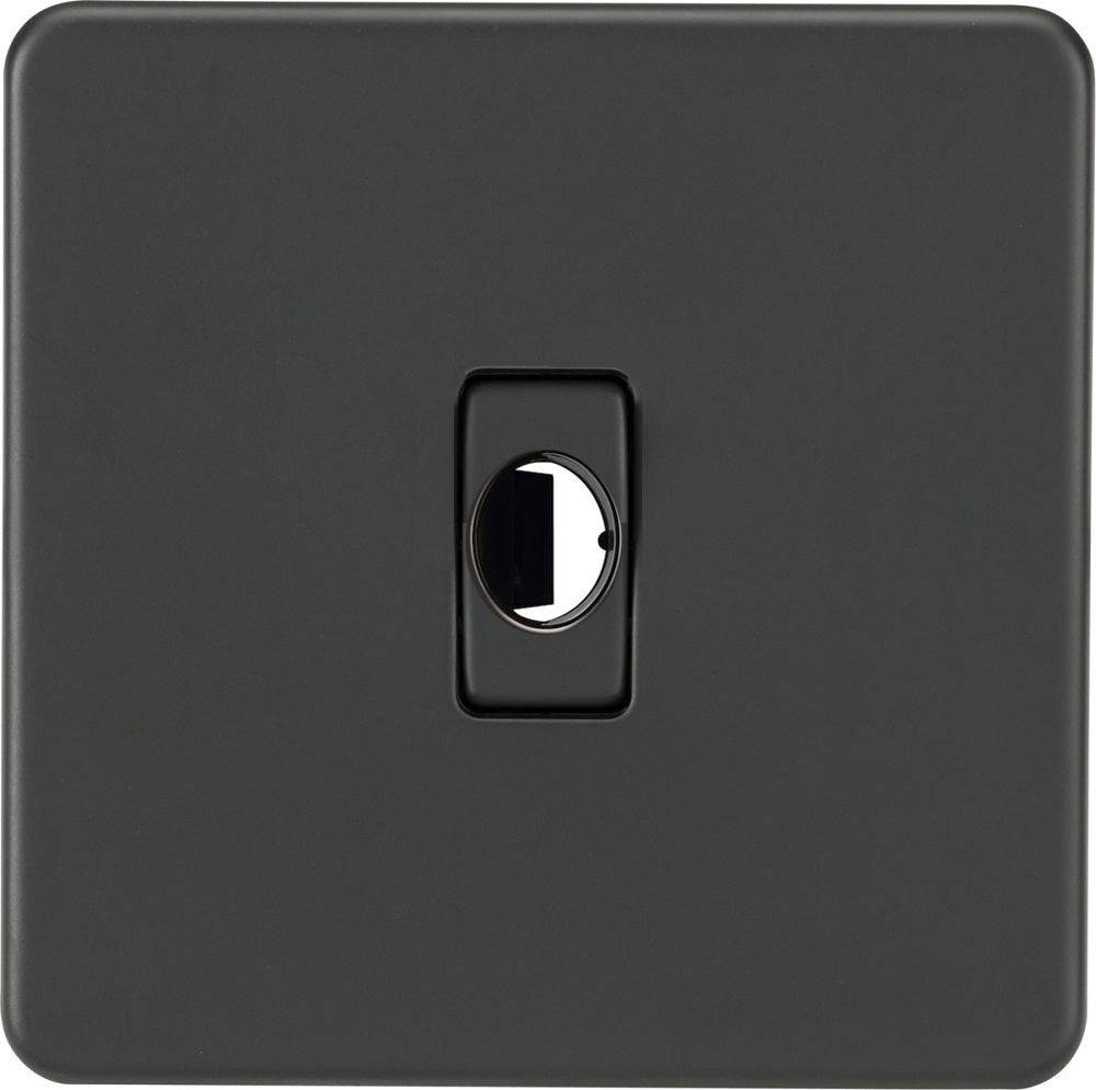 Knightsbridge Screwless Anthracite Flex Outlet SFFLEXAT - The Switch Depot
