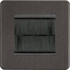 Knightsbridge Screwless Smoked Bronze 2G Cable Brush Outlet SF2GSBBR - The Switch Depot