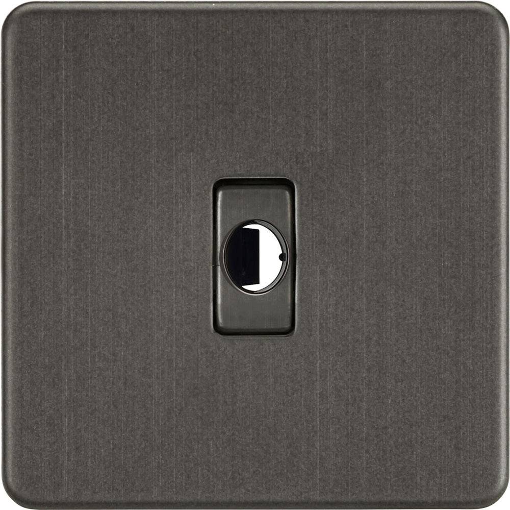 Knightsbridge Screwless Smoked Bronze Flex Outlet SFFLEXSB - The Switch Depot