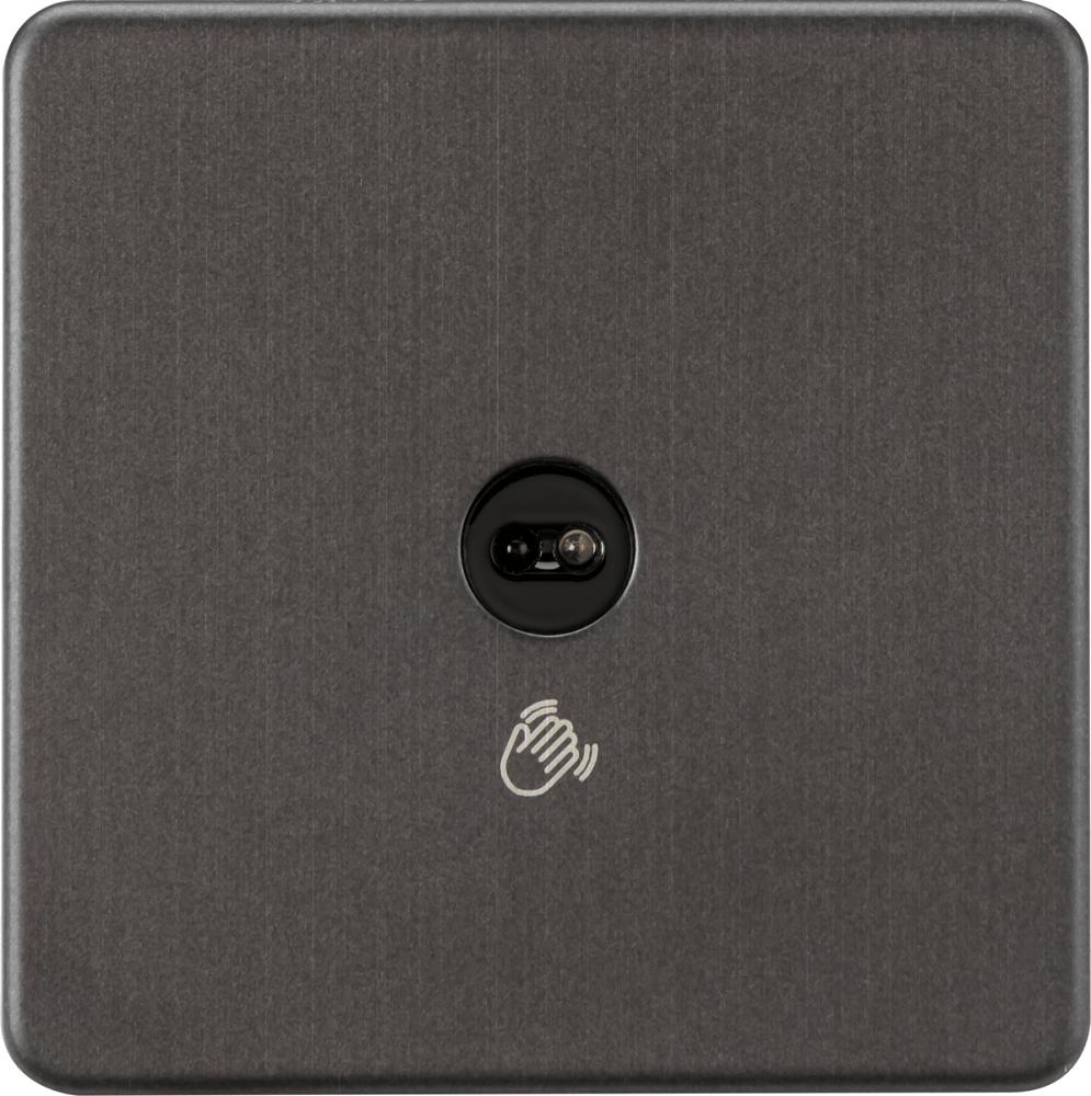 Knightsbridge Screwless Smoked Bronze 1G 1W Touchless Switch SFTS1SB - The Switch Depot