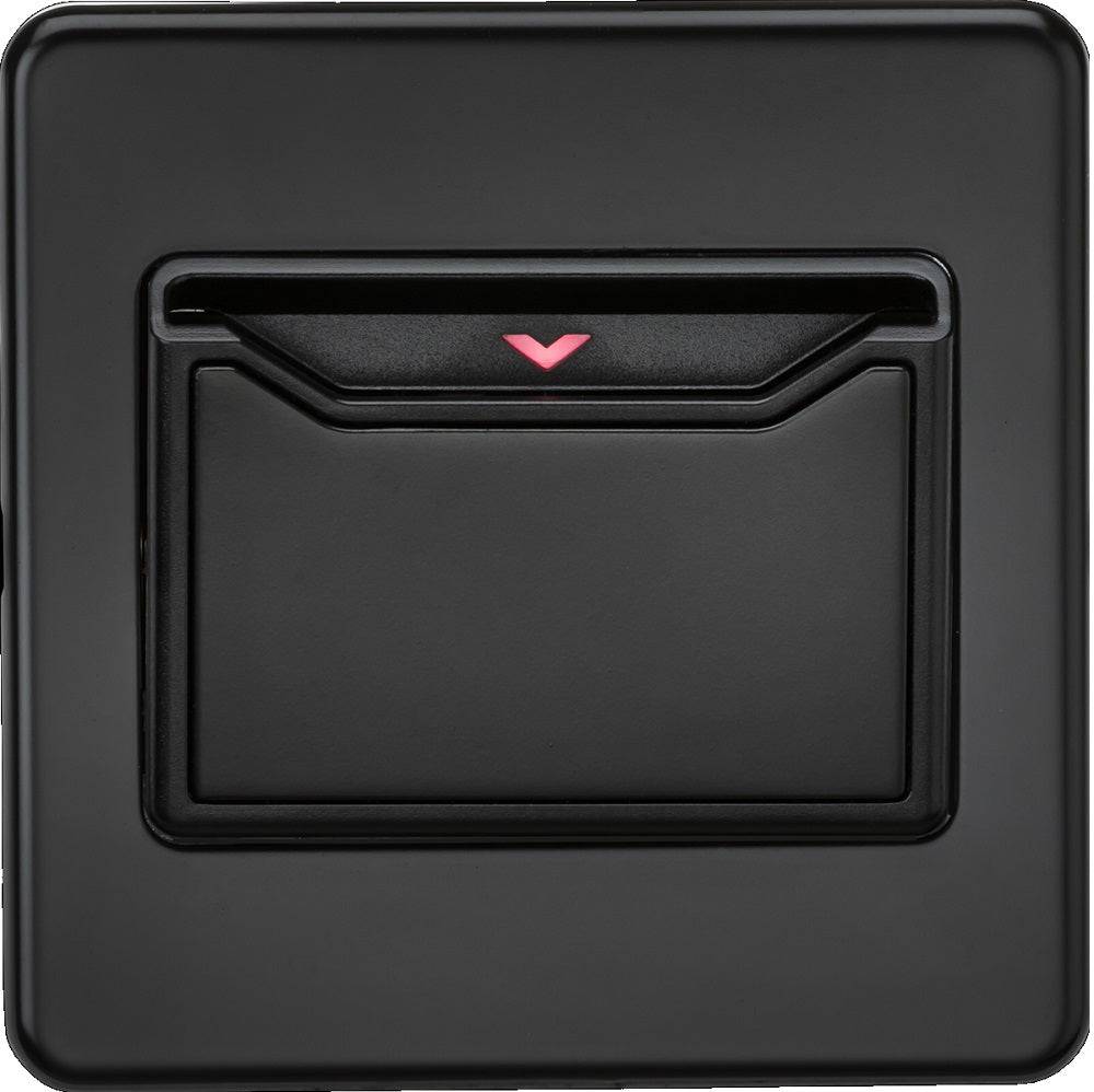 Knightsbridge Screwless Matt Black Hotel Key Card Switch SFCARDMB - The Switch Depot