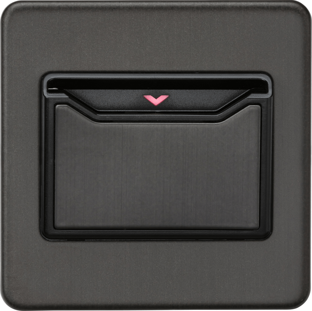 Knightsbridge Screwless Smoked Bronze Hotel Key Card Switch SFCARDSB - The Switch Depot