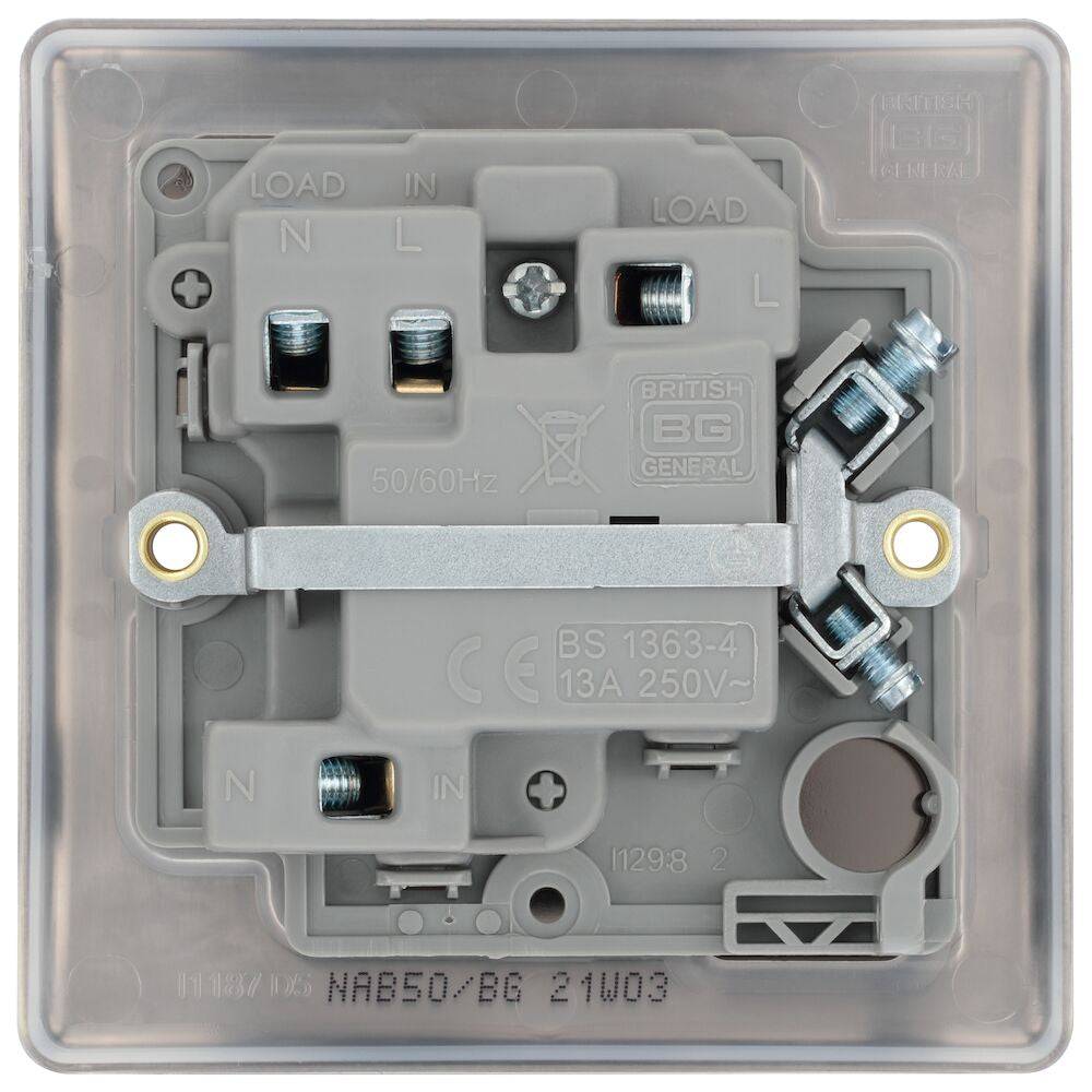 Nexus Metal Antique Brass 13A Switched Spur NAB50-The Switch Depot