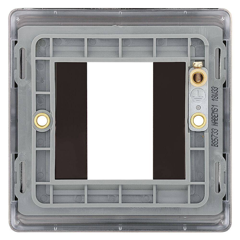 Nexus Metal Antique Brass 1G Euro Plate NABEMS1-The Switch Depot