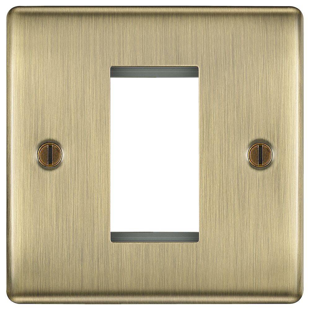 Nexus Metal Antique Brass 1G Euro Plate NABEMS1-The Switch Depot