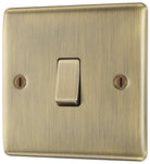 Nexus Metal Antique Brass 1G Light Switch NAB12-The Switch Depot