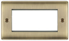 Nexus Metal Antique Brass 4G Euro Plate NABEMR4-The Switch Depot