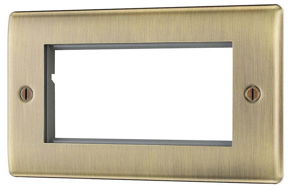 Nexus Metal Antique Brass 4G Euro Plate NABEMR4-The Switch Depot