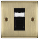 Nexus Metal Antique Brass Cat5e Data Outlet Socket NABRJ451B-The Switch Depot