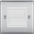 Nexus Metal Brushed Steel 2G Cable Brush Outlet NBSEMS2BRW - The Switch Depot