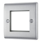 Nexus Metal Brushed Steel 2G Euro Plate NBSEMS2 - The Switch Depot
